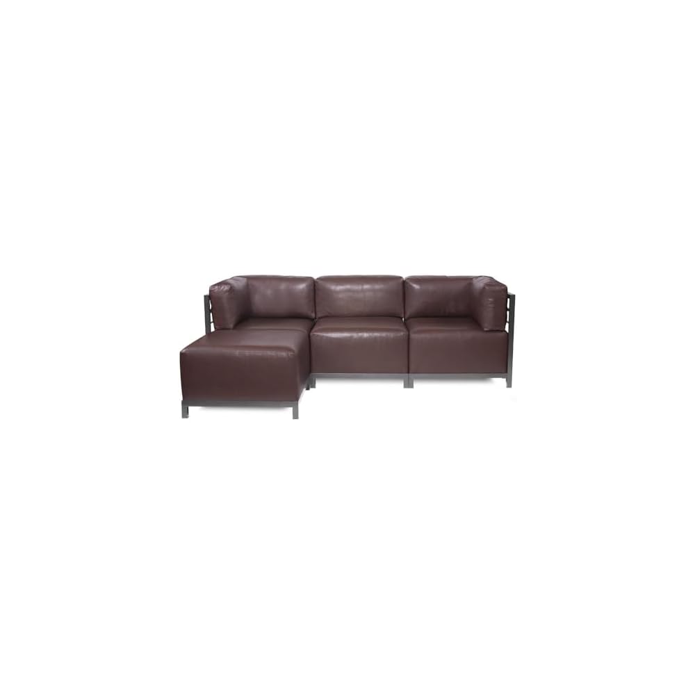 Howard Elliott Collection Axis Chair with Cover for Indoor and Outdoor Use, Cushioned Seating Chair with Titanium Frame for Living Room, Office or Bedroom, 30.5 x 32.5 x 30 Inches, Avanti Pecan
