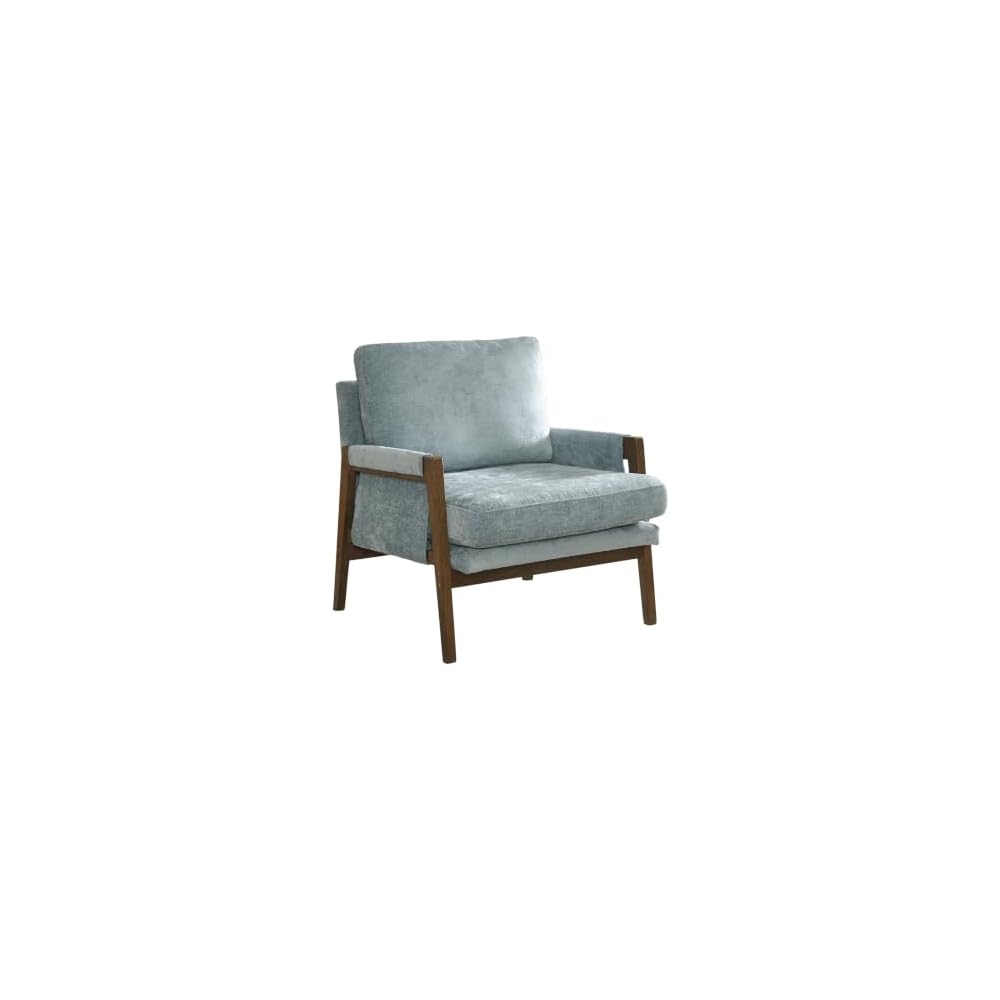 Roundhill Furniture Kelly Mid-Century Modern Accent Armchair, Blue