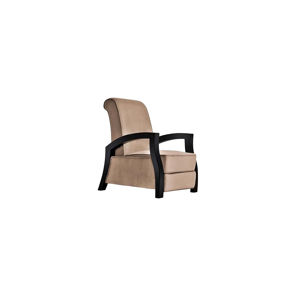 Artiva USA "Kuta Solid Wood Java Black Premium Microvelvet Recliner, Chocolate