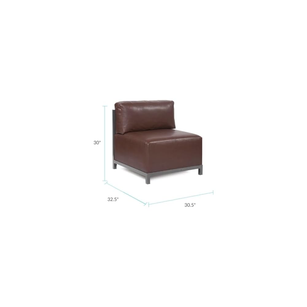 Howard Elliott Collection Axis Chair with Cover for Indoor and Outdoor Use, Cushioned Seating Chair with Titanium Frame for Living Room, Office or Bedroom, 30.5 x 32.5 x 30 Inches, Avanti Pecan