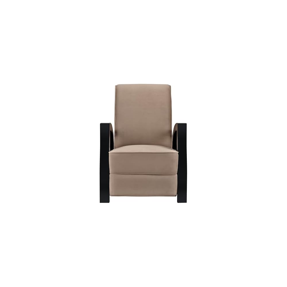 Artiva USA "Kuta Solid Wood Java Black Premium Microvelvet Recliner, Chocolate