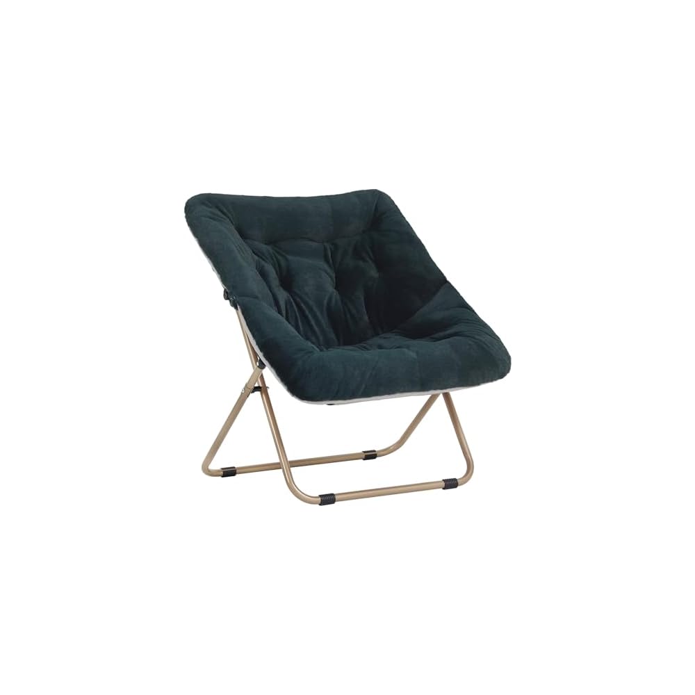 Tiita Comfy Folding Saucer Chair for Adults, Moon Chair, Grey