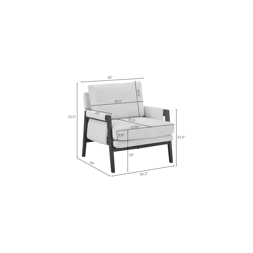 Roundhill Furniture Kelly Mid-Century Modern Accent Armchair, Blue