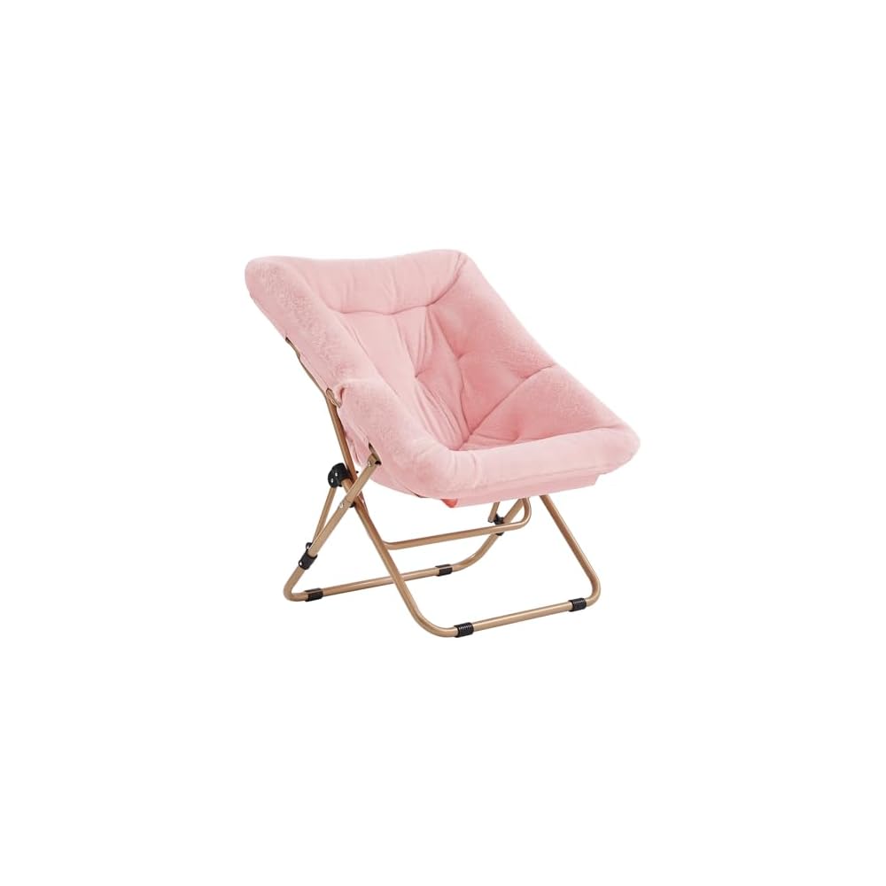 Tiita Comfy Folding Saucer Chair for Adults, Moon Chair, Grey