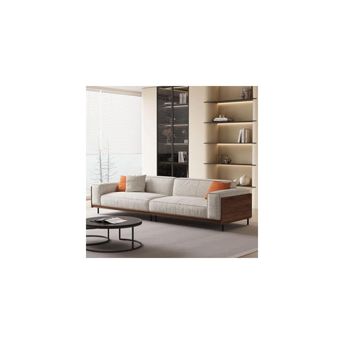 110.24" 4 Seater Fabric Sectional Sofa with Wood Frame