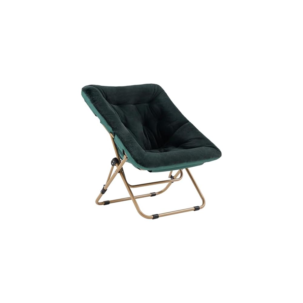 Tiita Comfy Folding Saucer Chair for Adults, Moon Chair, Grey