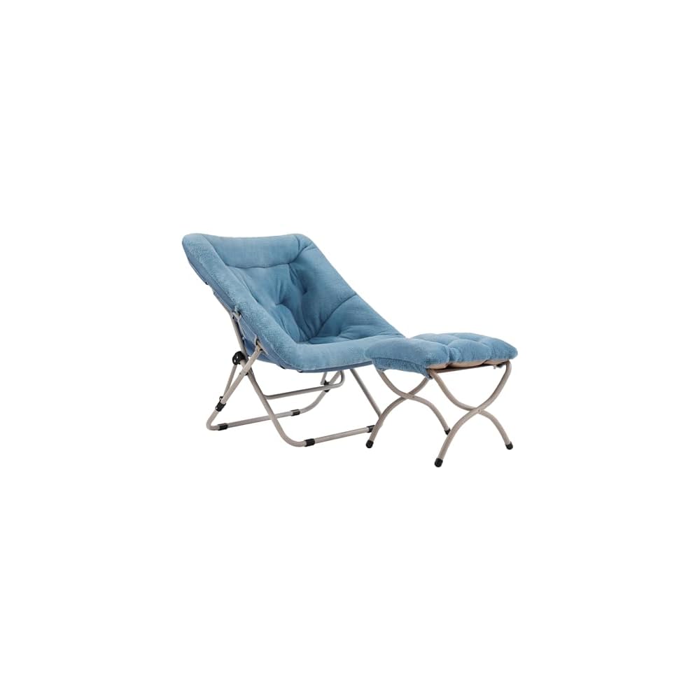 Tiita Comfy Folding Saucer Chair for Adults, Moon Chair, Grey