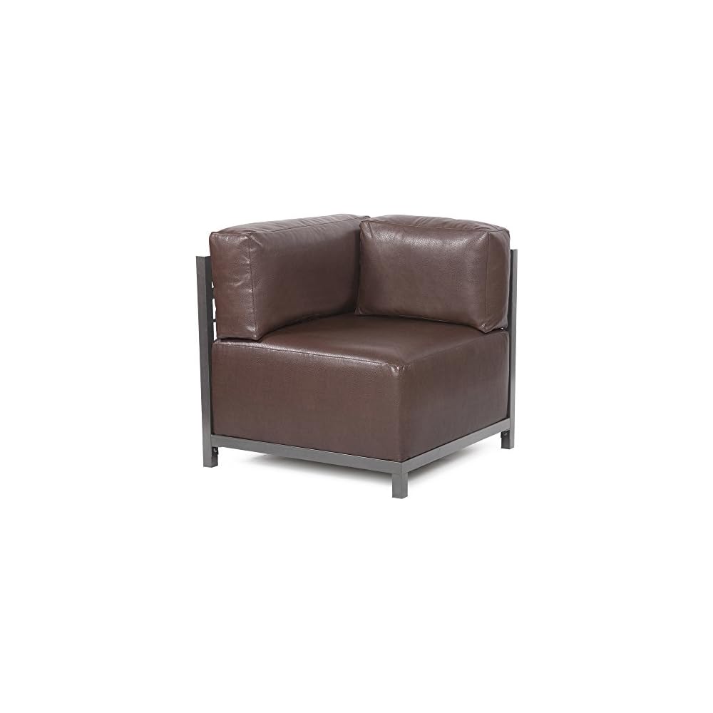 Howard Elliott Collection Axis Chair with Cover for Indoor and Outdoor Use, Cushioned Seating Chair with Titanium Frame for Living Room, Office or Bedroom, 30.5 x 32.5 x 30 Inches, Avanti Pecan