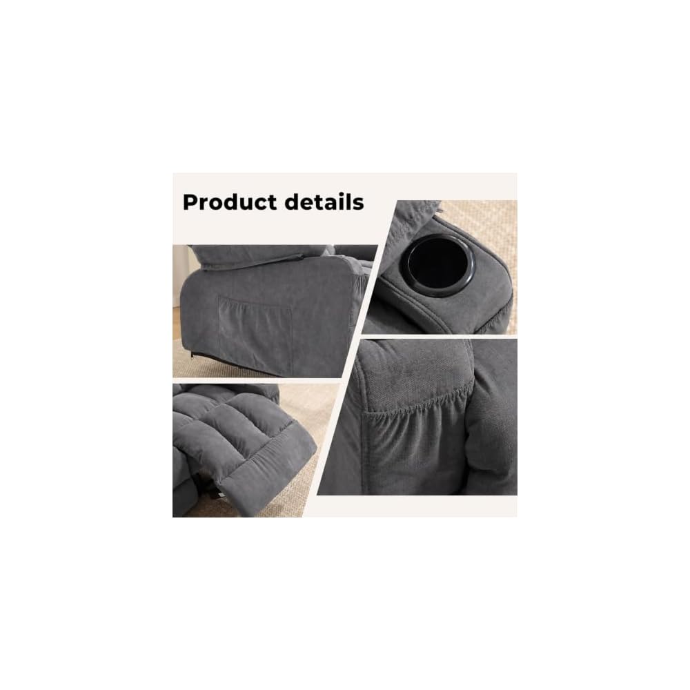 Reclining Loveseat Recliner Couch, Double Recliner Sofa with Cup Holder