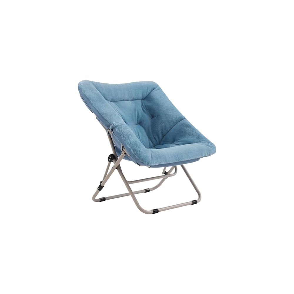 Tiita Comfy Folding Saucer Chair for Adults, Moon Chair, Grey