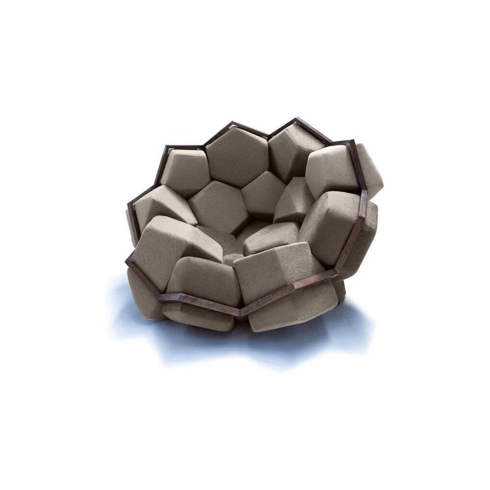 Artistic Quartz Armrest Leisure Chair – Modern Fabric Single Sofa for Home and Hotel Gray