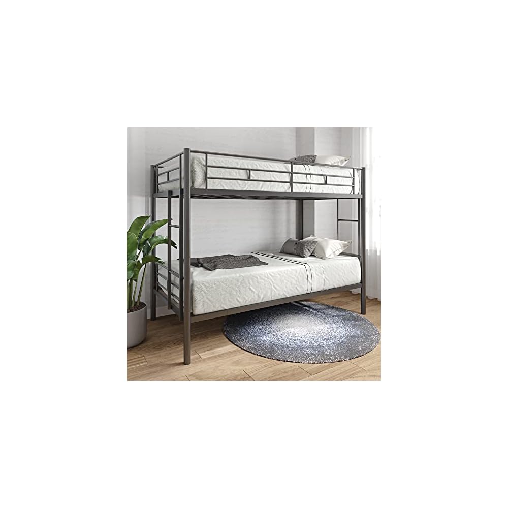 Metal Bunk Bed Twin Over Twin Sturdy Heavy Duty Bunk Beds