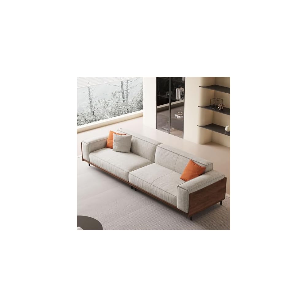 110.24" 4 Seater Fabric Sectional Sofa with Wood Frame