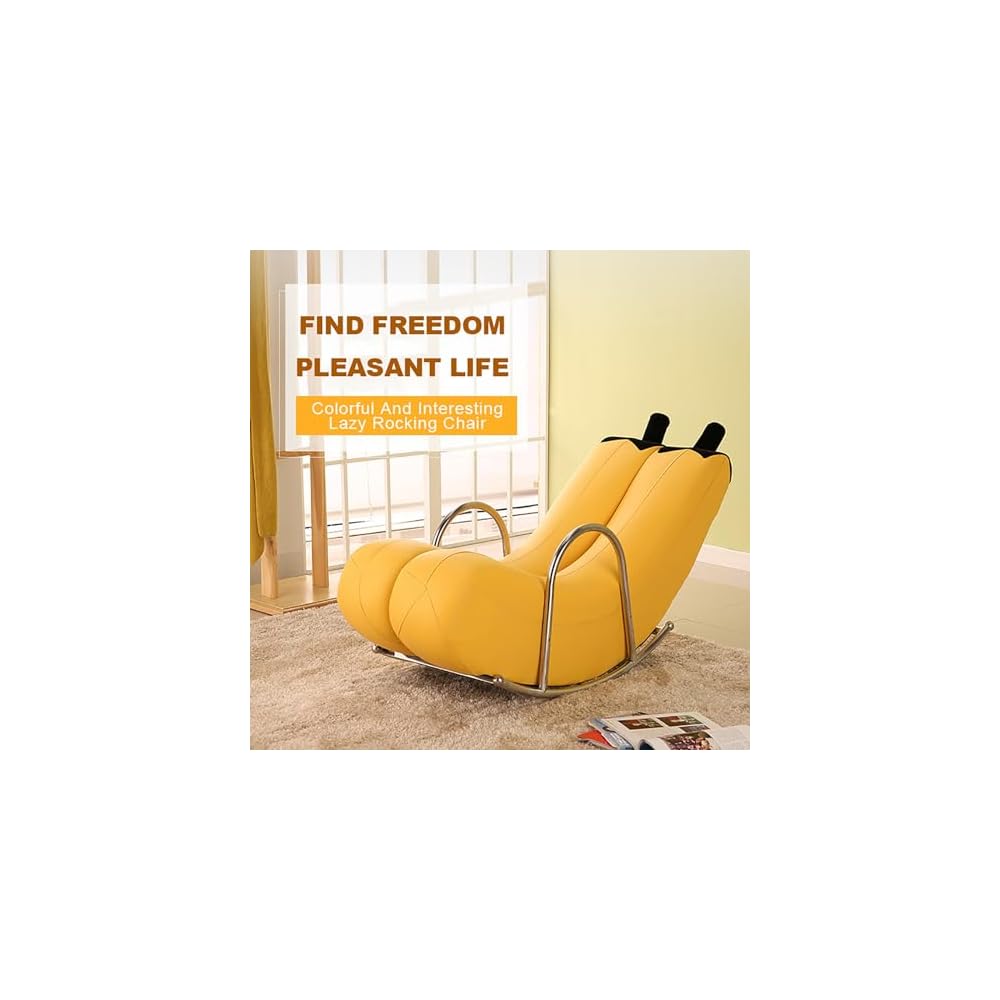 Fully Padded Patio Chair Comfortable Upholstered Rocking Chair Comfy Reading Sofa with Thick Cushio Modern Lounge Chair for Front Porch for Indoor Living Room Outside Balcony Backyard. ( Color : Green