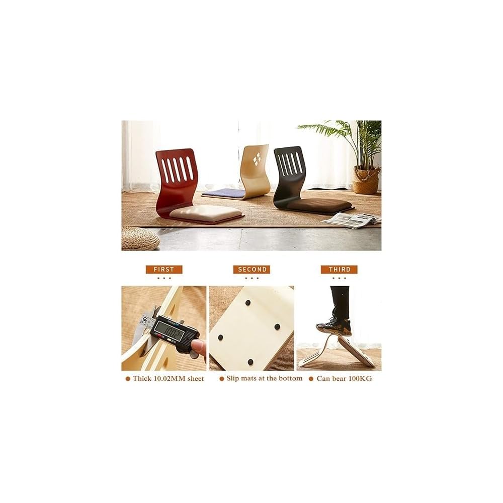 Chairs Chairs Living Room Chair Japanese Legless Chair Wooden Meditation Floor Chair Bay Window Backrest Chair Lazy Chair Cushion Floor Chair Lazy Sofa (Color : A1)