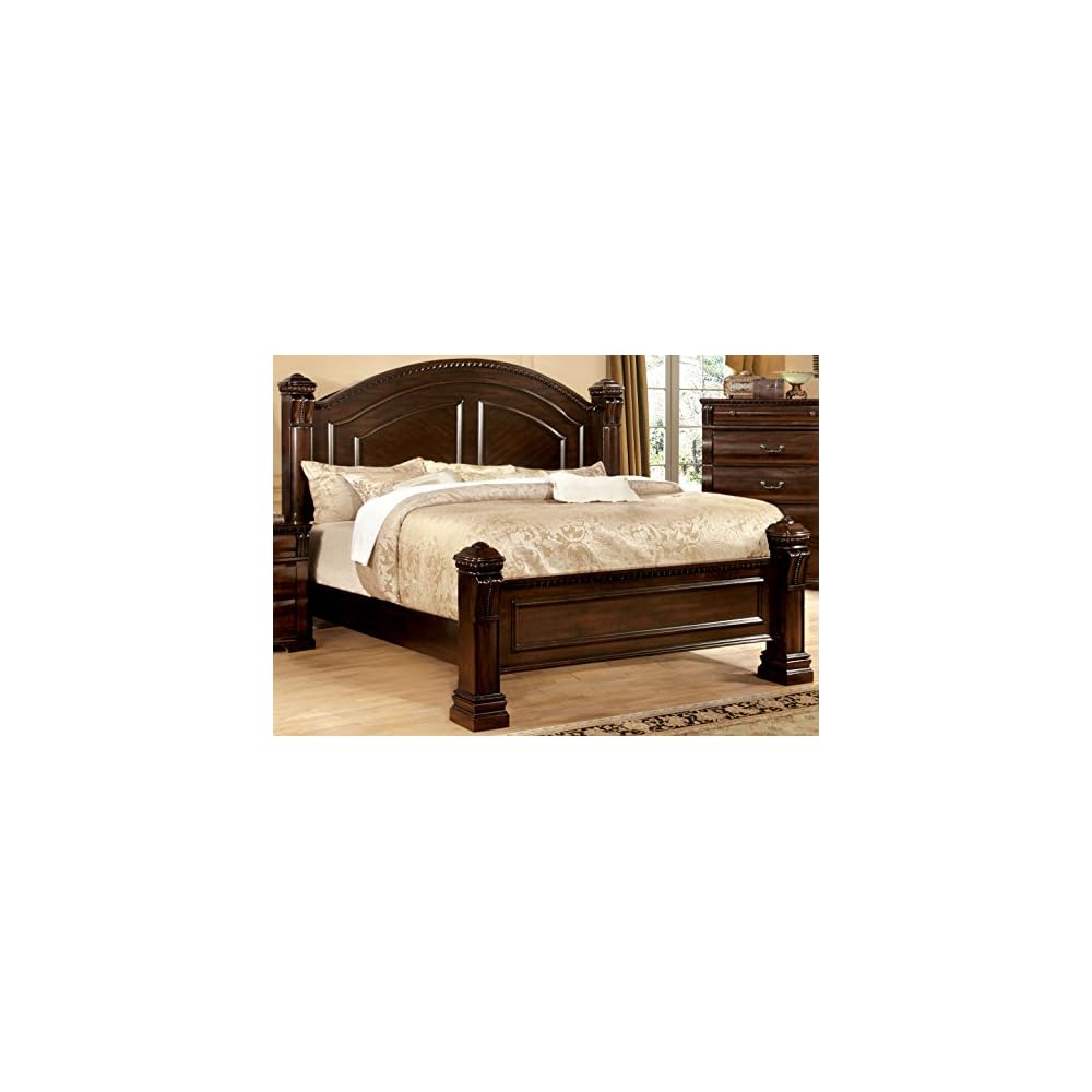 Furniture of America Lexington Low-Poster Bed, Eastern King, Cherry