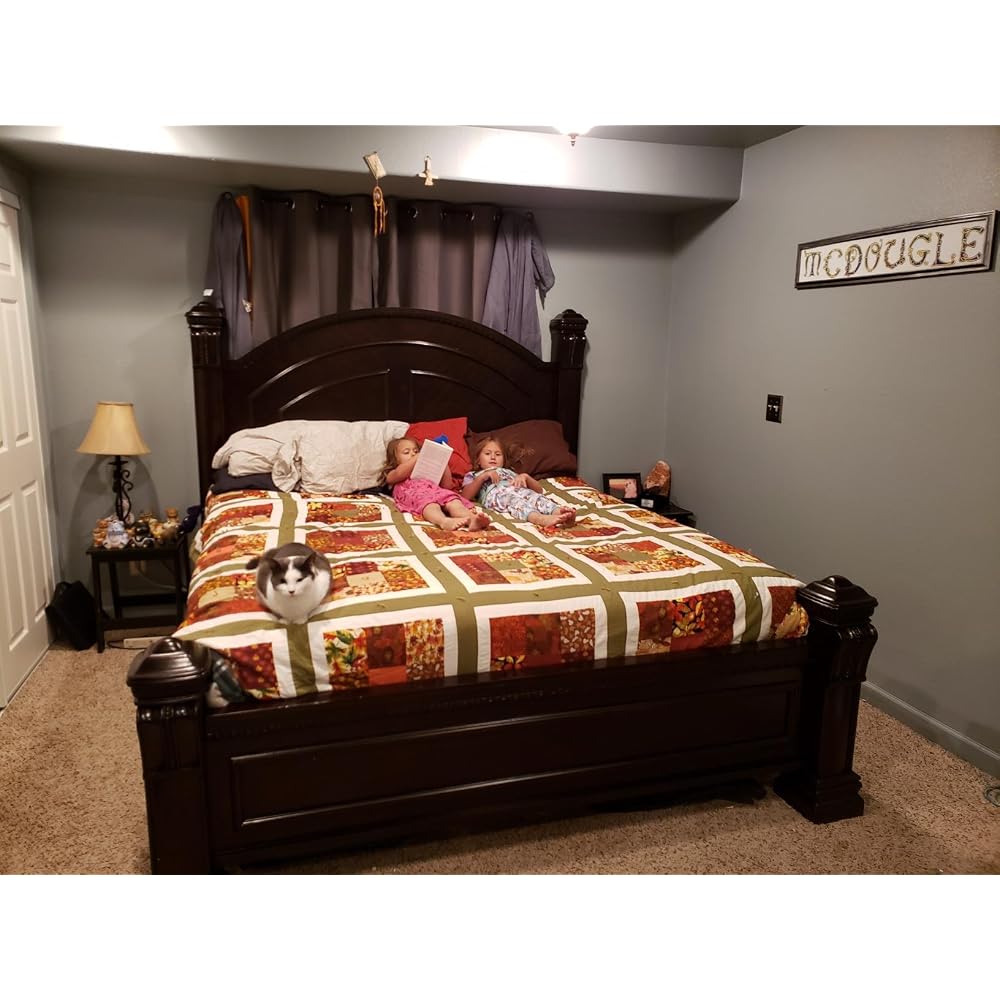 Furniture of America Lexington Low-Poster Bed, Eastern King, Cherry