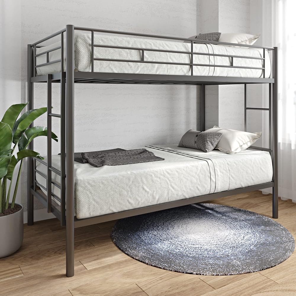 Metal Bunk Bed Twin Over Twin Sturdy Heavy Duty Bunk Beds